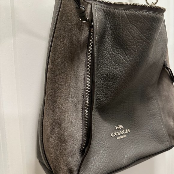 Coach Marlon Hobo Bag - Gray w/ Silver - Picture 3 of 7